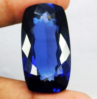 Natural Kashmiri Blue Sapphire 88.15ct   Cushion Cut   Deep Royal Blue Gemstone