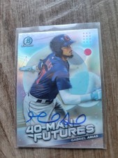 Gabriel Arias Signed 2021 Bowman Chrome Baseball Card Cleveland Guardians #FMF28