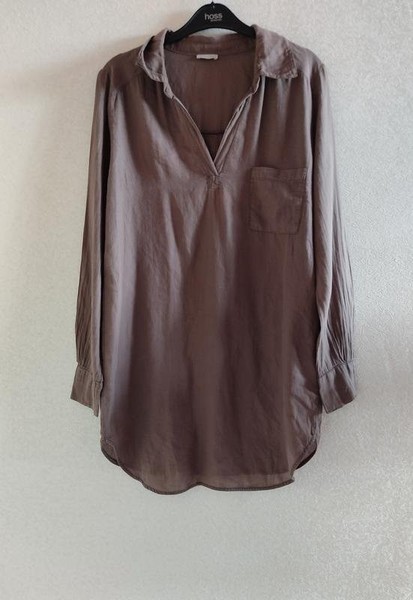 Women American Vintage Dress Khaki Cotton 38 / M /