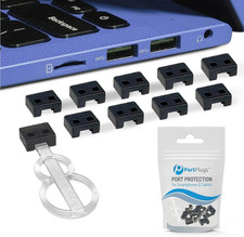 USB-A Port Blockers - Key Lock USB Security for PC, Laptop  Notebook - Removabl