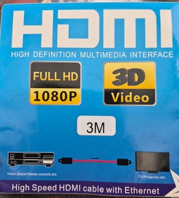 AD-LINK High Speed HDMI Cable with Ethernet 3 Meters (Approx. 10 Ft). Brand New