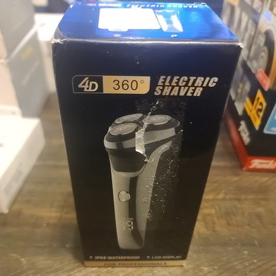4D Electric IPX7 Waterproof Electric Razor Dry Wet Rotary  Rechargeable Shaver
