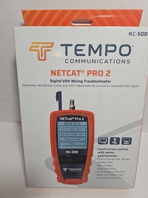 Tempo Commnications NC-500 NETcat Pro2 Wiring Tester New In Box NC500 