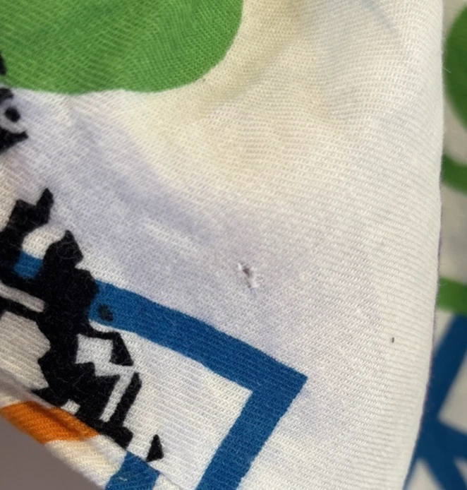 Esprit Sport Oversize Blouse Vintage Size Medium White with Colorful Print 1980s - Image 3 of 4