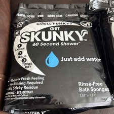2 PACK-Skunky No Rinse Bathing Wipes Fast Easy 50 Wipes TOTAL