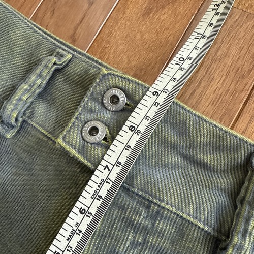 Diesel Industry Women's Corduroy Bootcut Pants Size 31 Green/Gray Italy Made - Picture 7 of 14