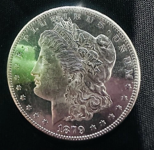 🔥1879 S MORGAN DOLLAR DMPL CAMEO-LIQUID MIRRORS-MS+++++🔥 SEE VIDEO