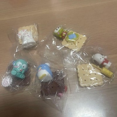 Sanrio 5pc Mini Figure Set Keroppi Hangyodon Tuxedo Sam Pochacco Cute