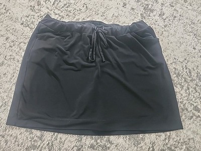 Chico's Weekends Skort Women's 3/ XL Black Active Casual Comfort Pull On