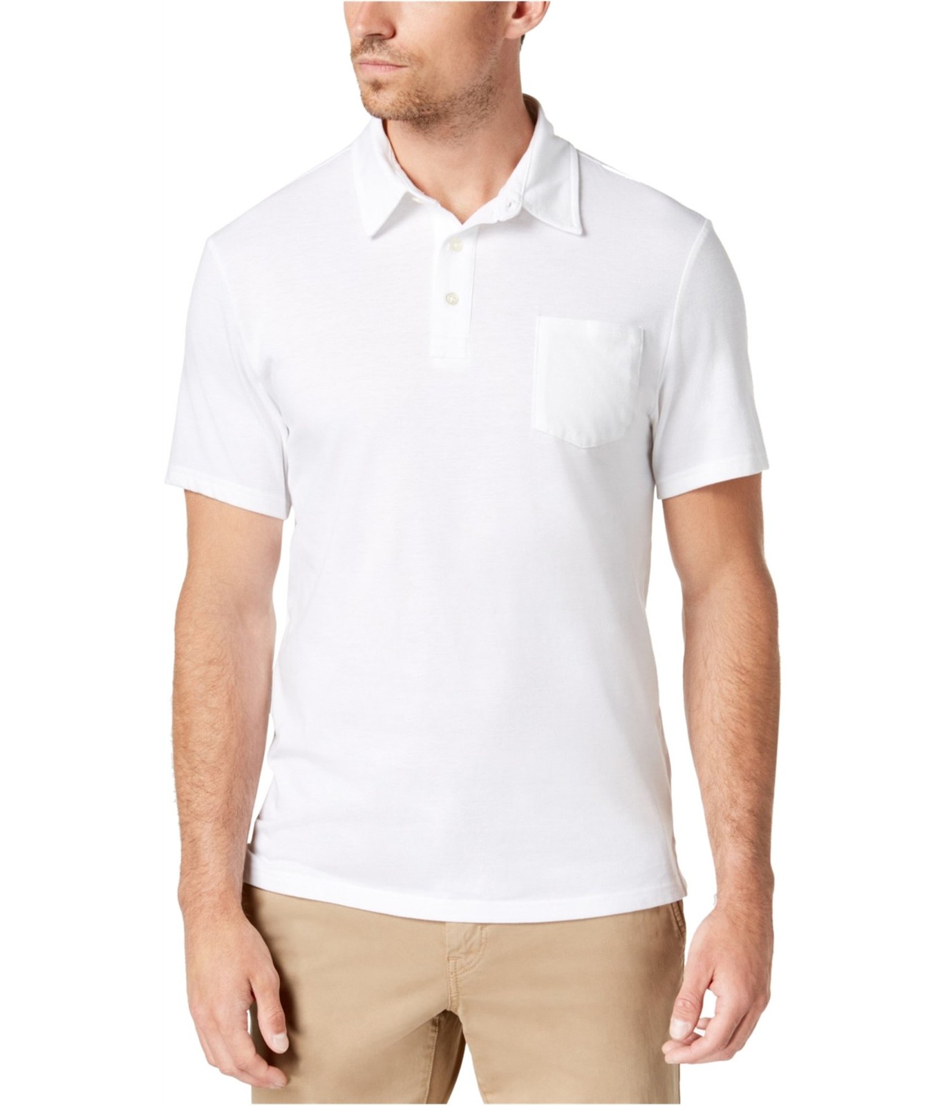 Мужская рубашка поло с карманами Club Room ярко-белая 3XL 3490₽