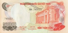 Vietnam (South) 500 Dong 1970 UNC