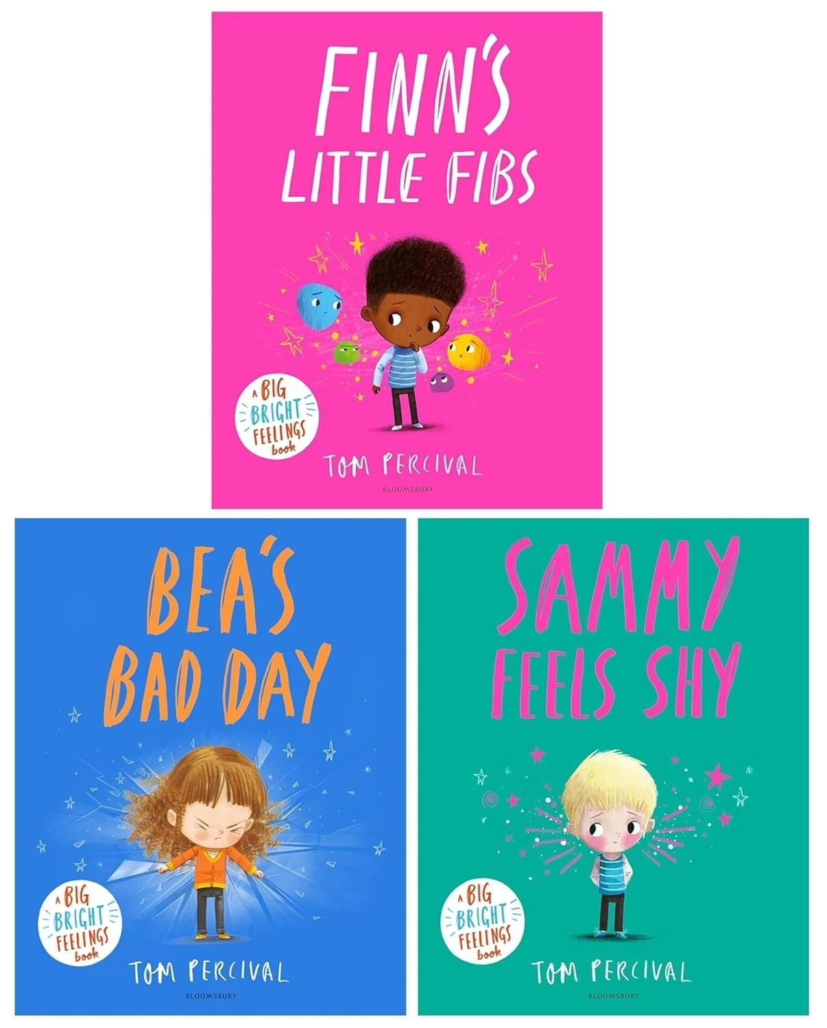 A Big Bright Feeling Series By Tom Percival 3 Books Collection Set Finn's Little
