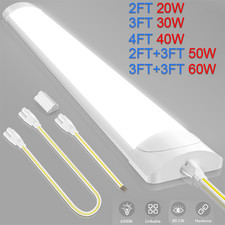 20W 60W LED Tube Light Bulb 2FT 3FT 4FT LED Shop Light Fixture 6500K Cool White