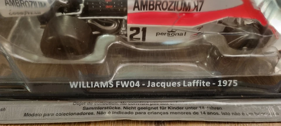 Ixo Die Cast Williams FW04 #21 Jacques Laffite 1975 1/24 LAF1712 - Immagine 4 di 4