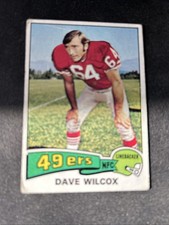 1975 Topps Football Card #331 Dave Wilcox San Francisco 49ers P/G Free Ship!