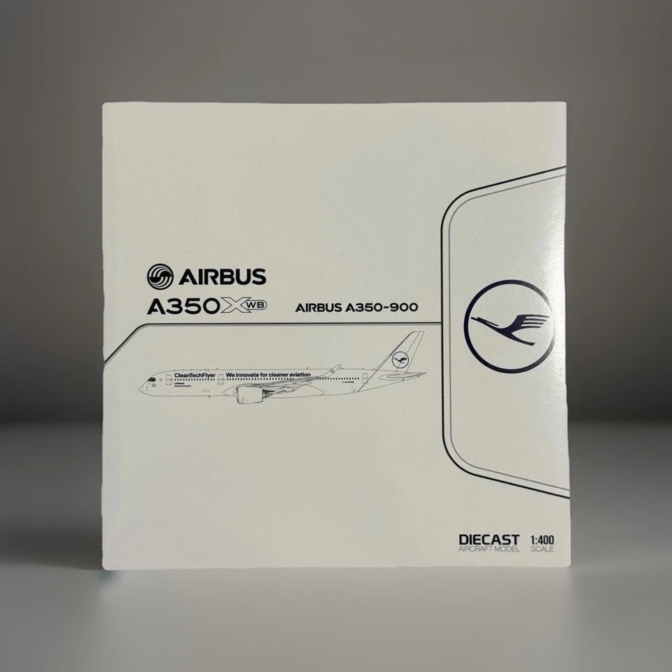 New JC Wings Lufthansa Airbus A350-900 D-AIVD 1:400  #SA4008 "CleanTechFlyer"