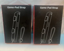 Game-Pad Strap Accessory For Nintendo Switch. 2 Pairs (4 Total) Black & White