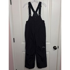 Boulder Gear Kids Black Insulated Snow Bibs Ski Pants Youth Adjustable Straps Lg