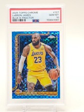 LEBRON JAMES 2025-26 TOPPS CHROME BLUE X-FRACTOR #127 LAKERS PSA 10 Q3668-3