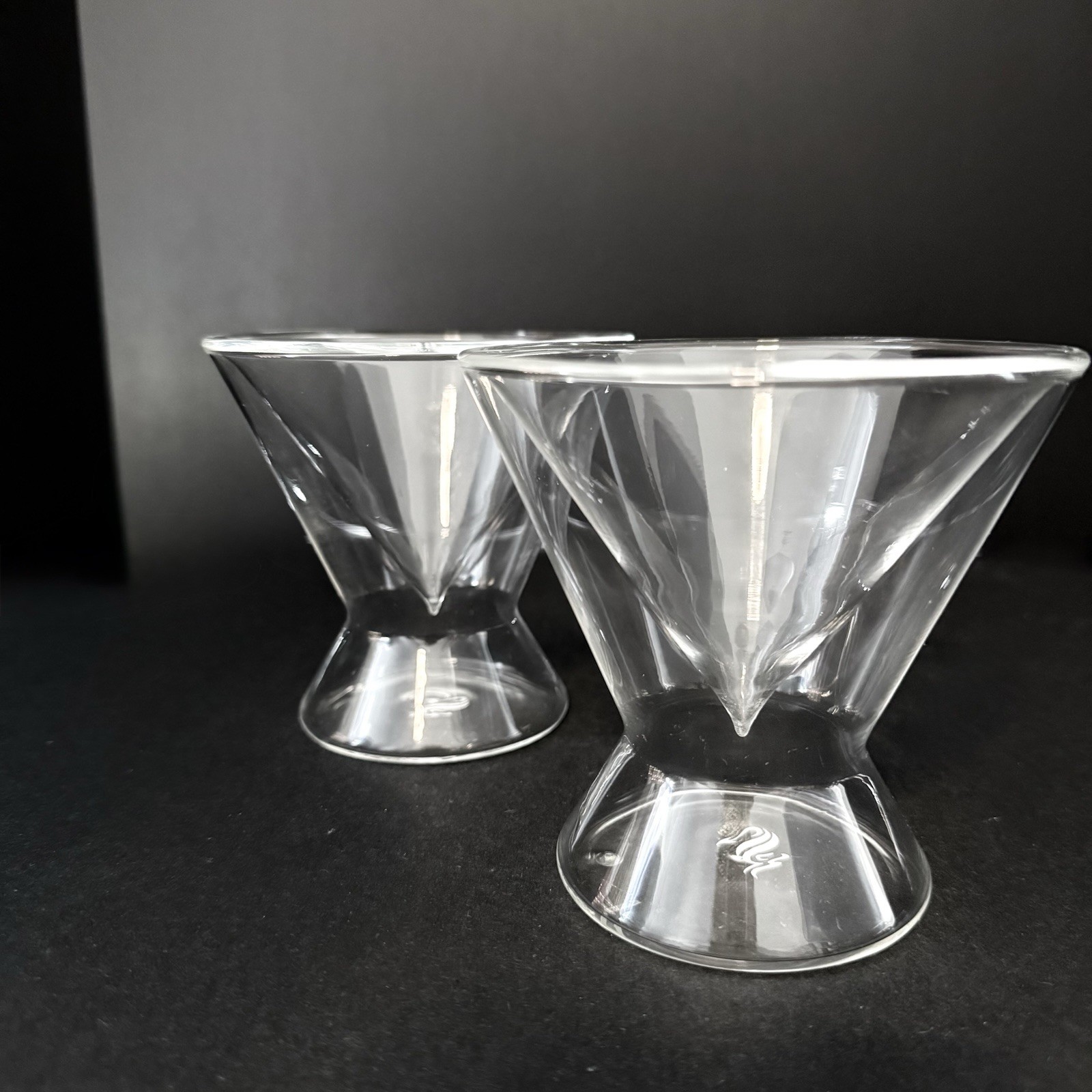 Double Wall Insulated Dragon Stemless Martini Glass Set of 2