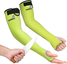 Cut Resistant Gardening Sleeves Tumb Hole Protective Arm Sleeves 1 Pair Long