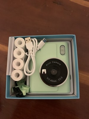 Children Kids Instant Print Camera Music Videos Games Color Green Digital 128g