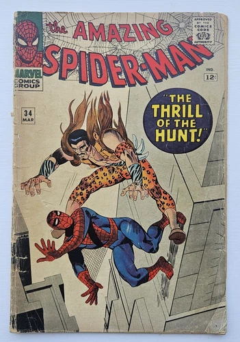 Amazing Spider-Man #34 (1966) Kraven app silver age Marvel GD
