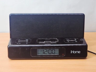 iHome iP27BRE Portable Speaker Dock Alarm Clock iPhone iPod Case Charity Sale - Image 1 of 4