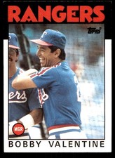 Bobby Valentine 1986 Topps #261 Rangers MLB READ FREE SHIPPING AutographDen