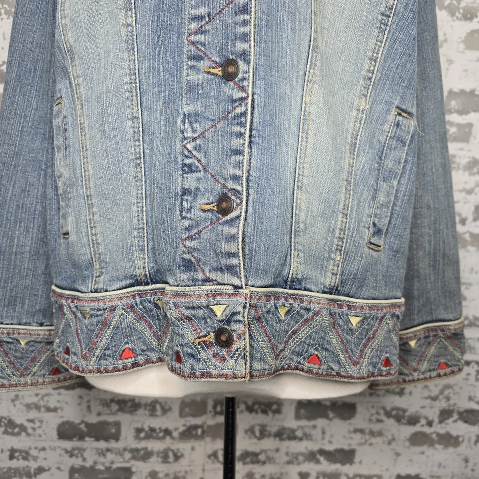 Chaqueta vaquera bordada talla grande INC International Concepts para mujer talla 3X Foto 3 de 4