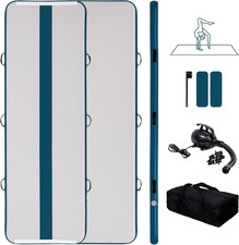 Tappetino Palestra Gonfiabile con Pompa e Kit Riparazione - Perfetto per Allenamento a Casa e Yoga