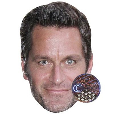 Peter Hermann Celebrity Mask, Flat Card Face, Fancy Dress Mask