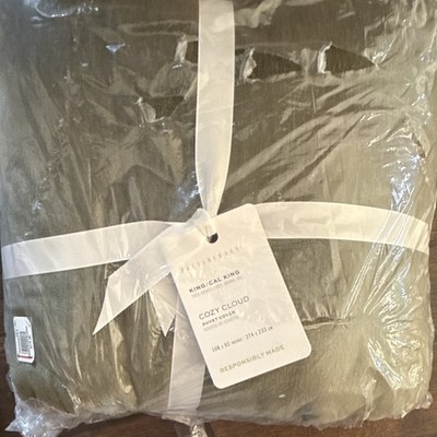 Pottery Barn Cozy Cloud King/Cal King Duvet Cover Green 108x92 MPN 8988221