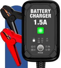1.5a 6v12v Car Battery Charger Automatic Trickle Charger 1.5a Gray 1.5a 6v12v Car Battery Charger Automatic Trickle Charger 1.5a Gray