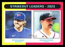 2024 Topps Heritage #312 Strikeout Leaders - 2023 (Gausman / Spencer Strider)