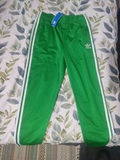 Image of Adidas Originals Kids SST Track Pants Unisex Green Size 15-16 YRS -New with tags