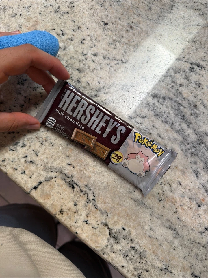 RARO Pokémon Hershey Bar Errorprint Rosa Snorlax Envoltura Sellado de Fábrica Foto 3 de 4