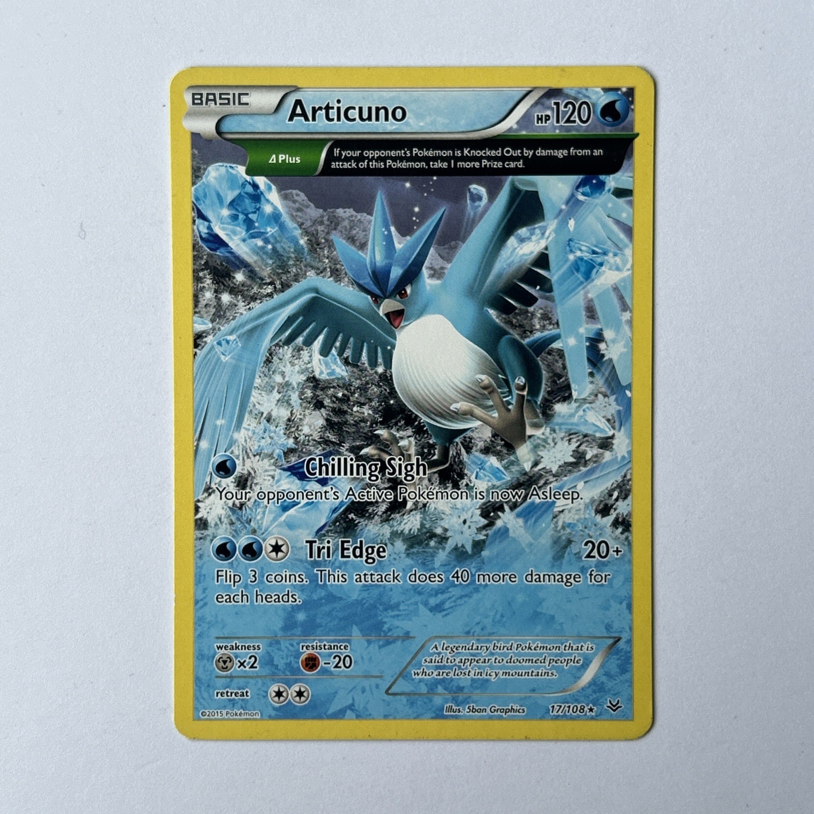 Articuno 17/108 Rare Roaring Skies Pokemon TCG Card
