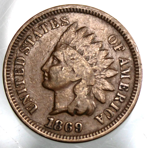 1869 Indian Head Cent - Good !!