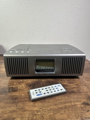 Teac SR-L100 CD Player  AM/FM Radio Dual Alarm Clock + Remote Tested Works