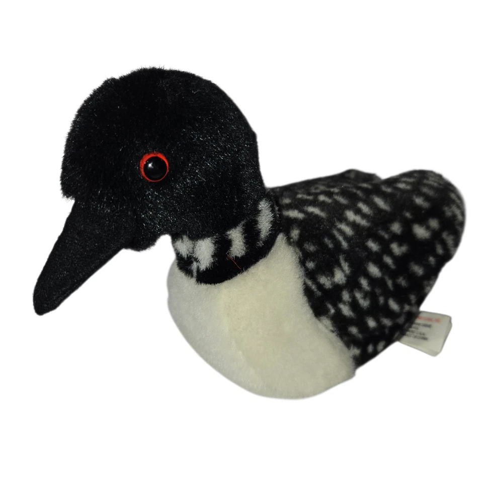 K&M International Plush Bird Set Blue Jay Loon Goldfinch 5in Lot 4 Working - Image 2 of 4