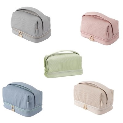 Large Capacity Travel Toiletries Bag Toast Cosmetic Bag Makeup Bag for Women