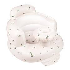 Inflatable Baby Seat with Tray Infant Floor Chair Air Pump 3 Months Up Olive