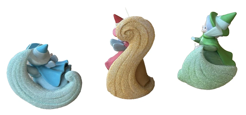 Figuras de porcelana de hadas de la Bella Durmiente flora, fauna, clima feliz (1 dañado) Foto 2 de 4