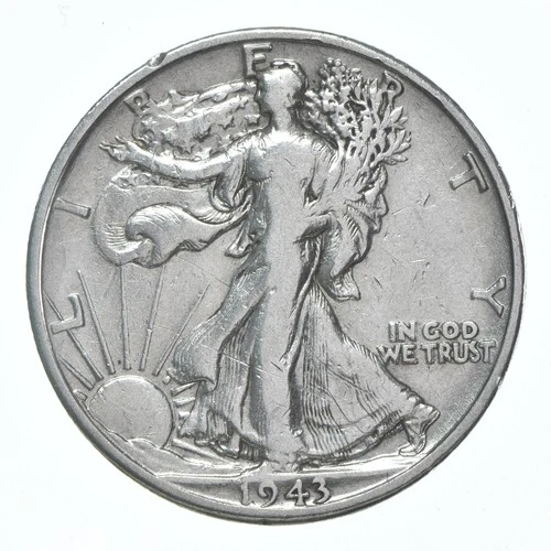 XF/AU 1943-D Walking Liberty Half Dollar Polished 90% Silver *9261