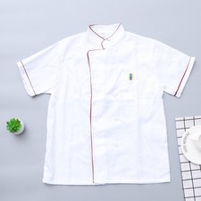 Short Sleeve Unisex Cotton Blend Catering Uniform For Bakery Hotel