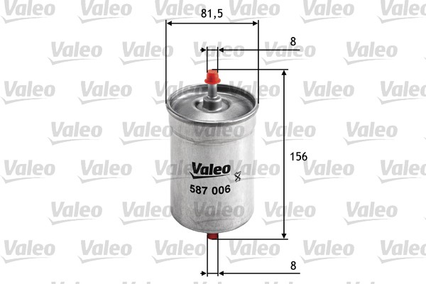 Fits VALEO 587006 PETROL FILTER - IN LINE TYPE