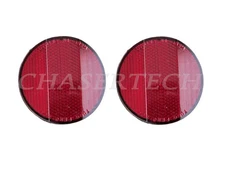 MTB Road City Cruiser Bicycle Bike 2-1/2" Round Reflectors Red 1 Pair