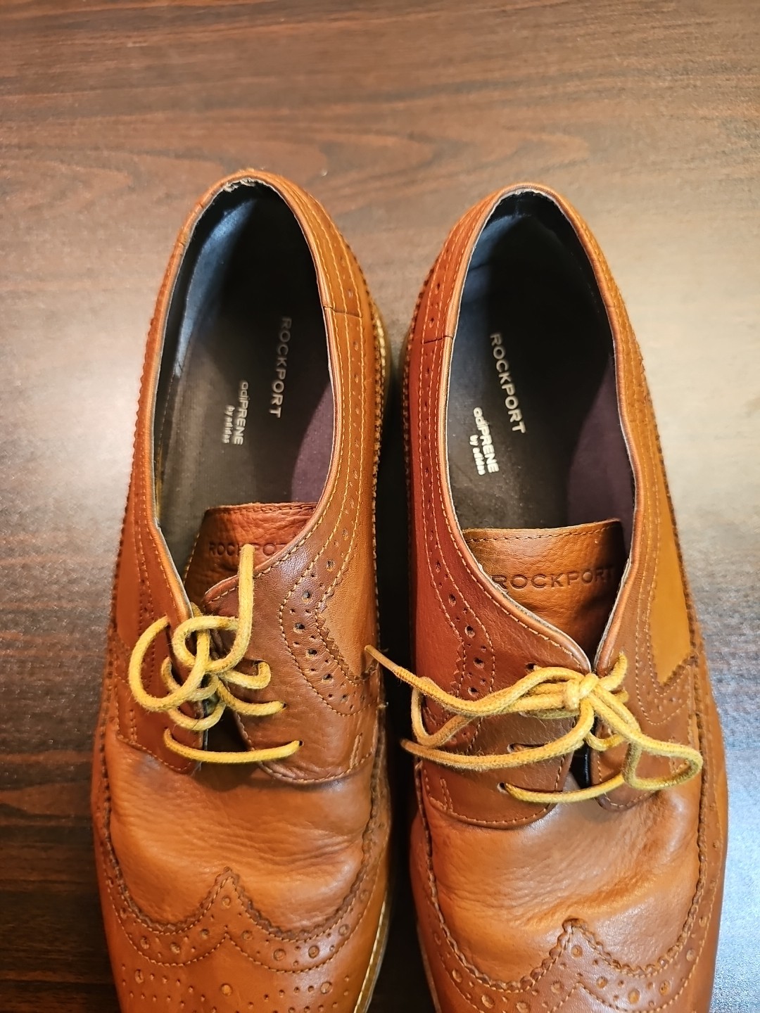 Adidas Rocksport Adiprene V74228 Men’s Size 10 Brown Leather Dress Shoes Lace-Up thumbnail 8