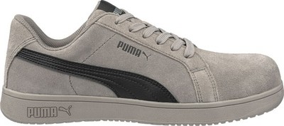 Puma ICONIC STONE LOW flacher Sicherheitsschuh Vintagesneaker S1PL ESD steingrau